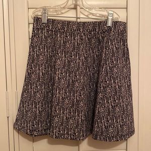 Black and white mini skirt